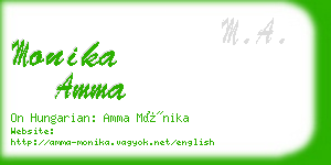 monika amma business card